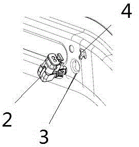 Rotation and disconnection preventing mounting structure of car sensor