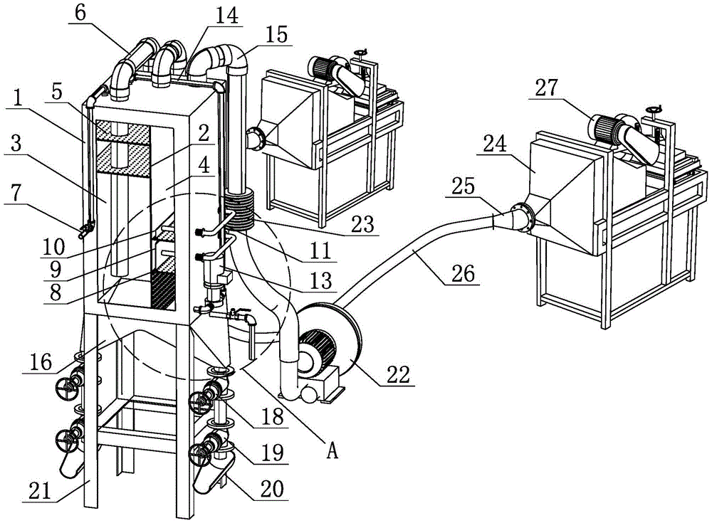 Refractory brick processing machinery construction environment dust removal device