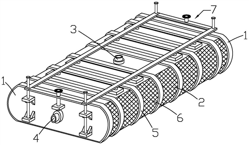 Geotextile tube bag dehydration device for plain river sediment and dehydration method thereof