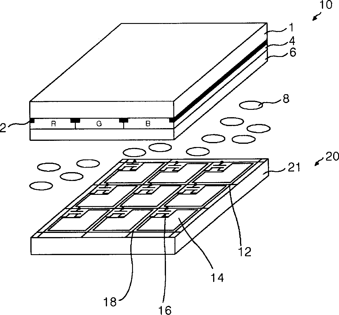 Thin film patterning apparatus and method of fabricating color filter array substrate using the same