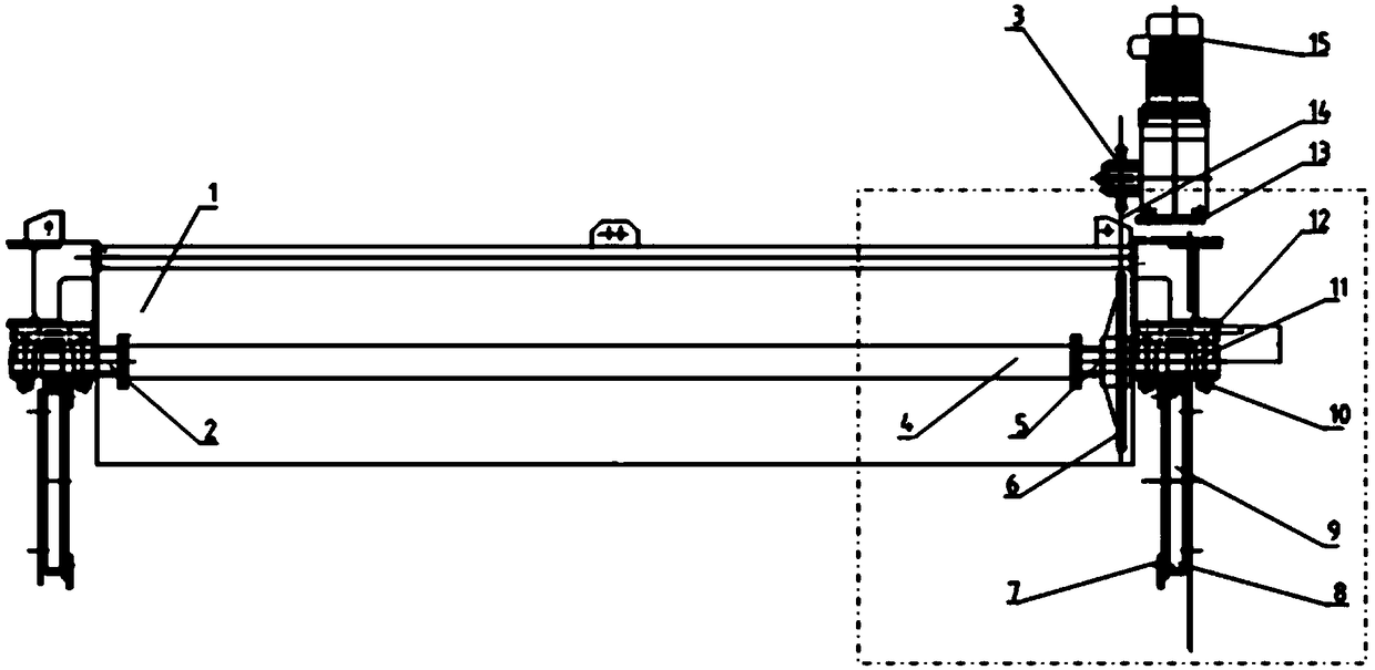 Toothed chain pulling type three-grade transmission system of vertical circulating stereo garage