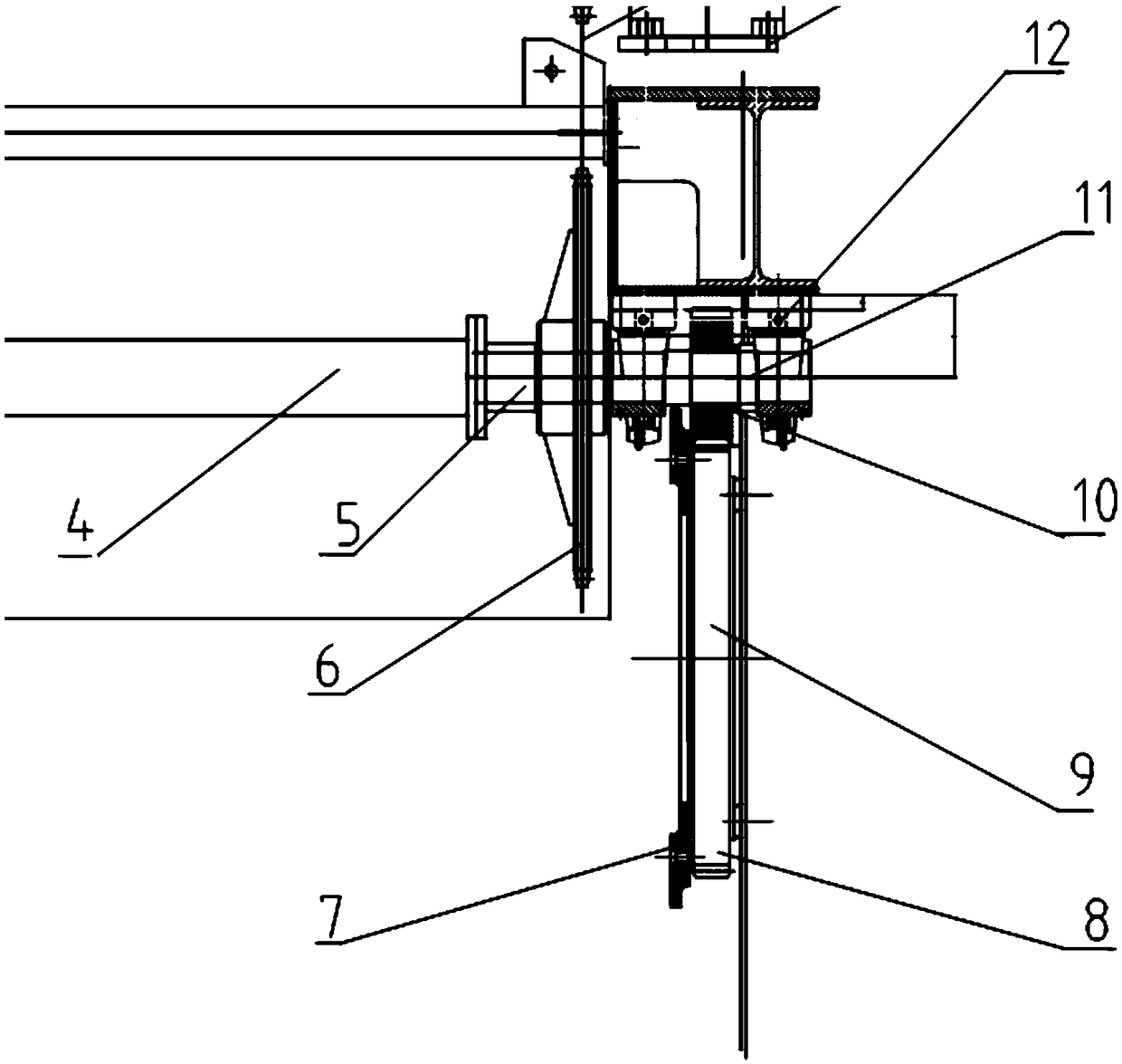 Toothed chain pulling type three-grade transmission system of vertical circulating stereo garage