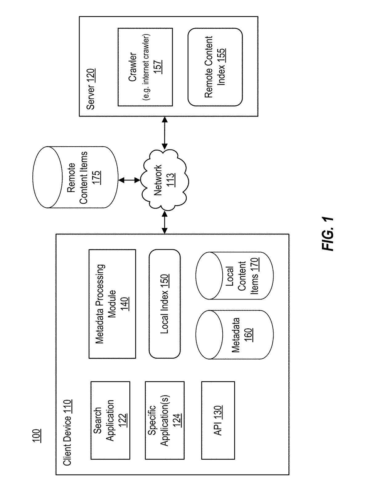 Providing an application specific extended search capability
