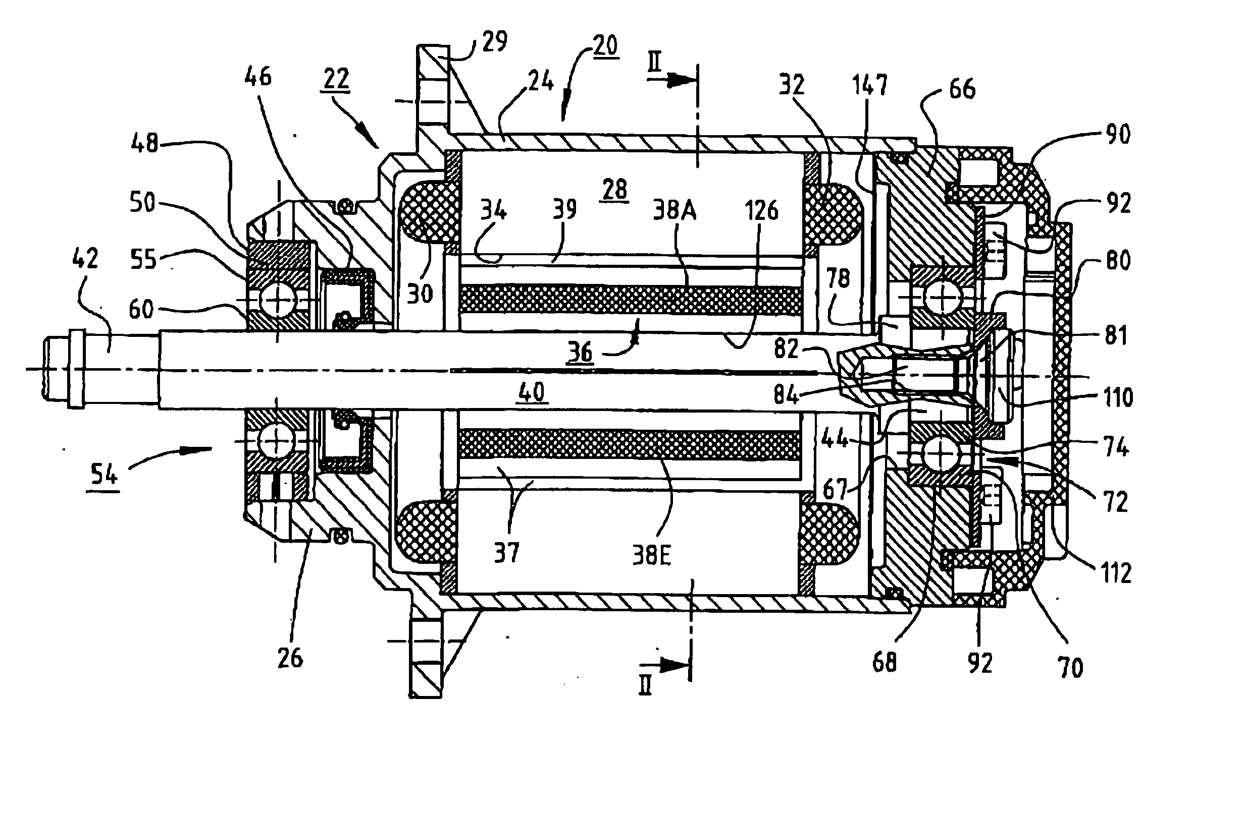 Electric motor with poles shaped to minimize cogging torque