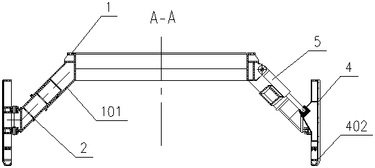 Stable support device of vertical shaft heading machine