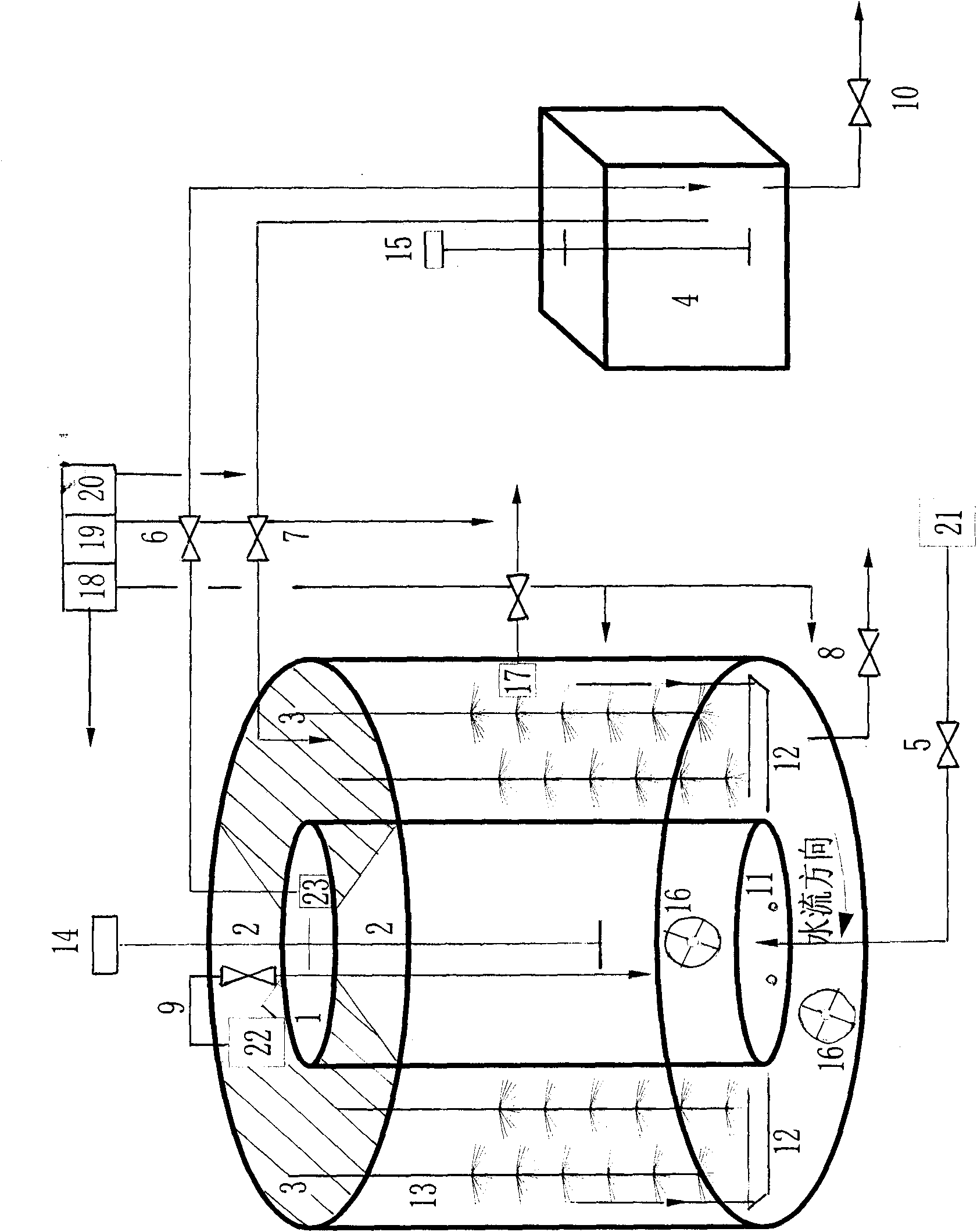 Activated sludge-biomembrane combined circulating flow denitrification and desophorization integrated sewage treatment device and method