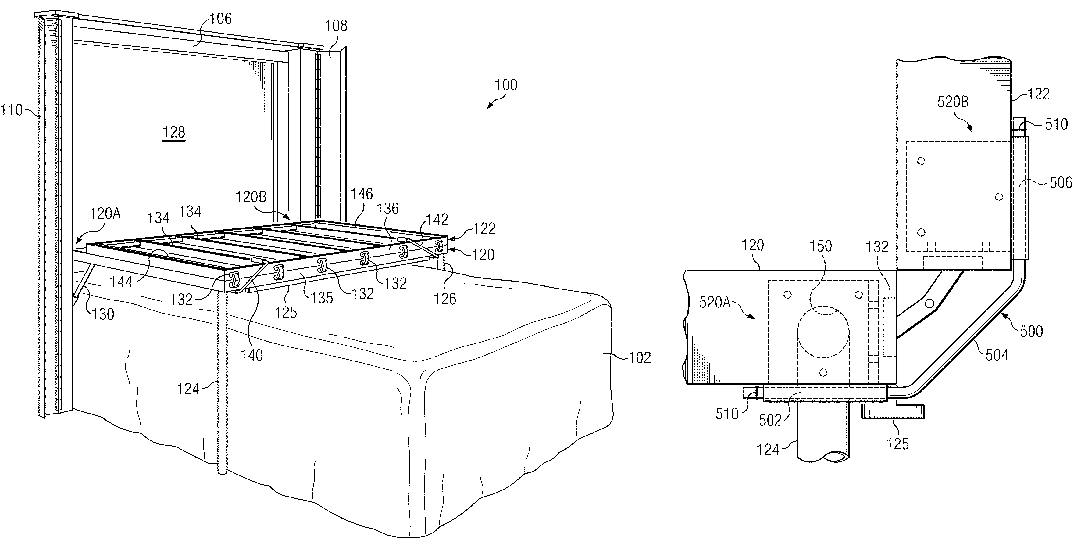 Convertible headboard table apparatus and method of use