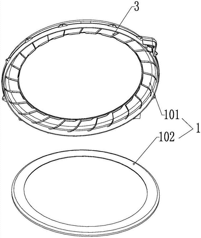 Outer drum cover of washing machine, washing machine and control method