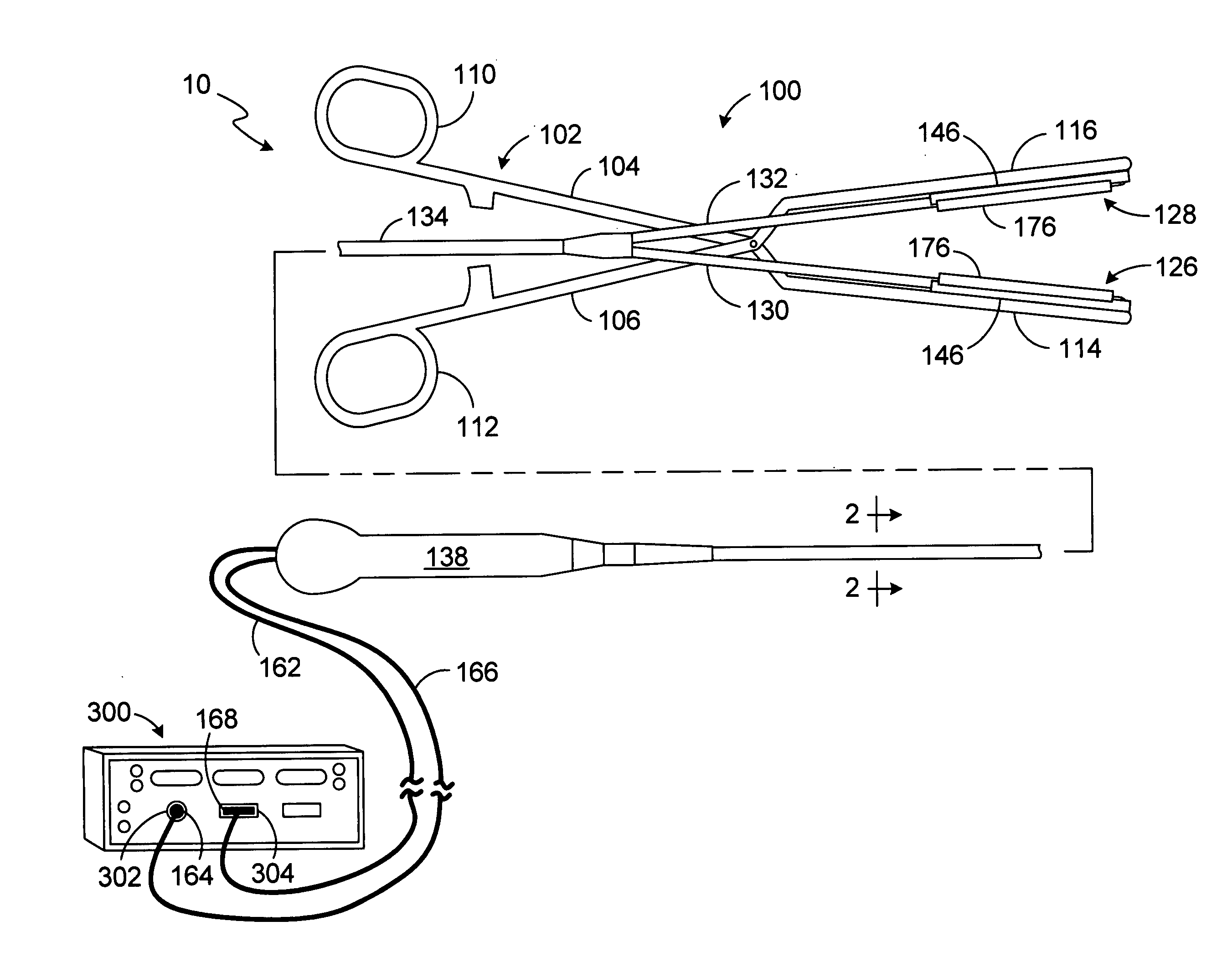 Clamp based lesion formation apparatus with variable spacing structures