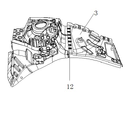 Method for machining automobile front wheel panel