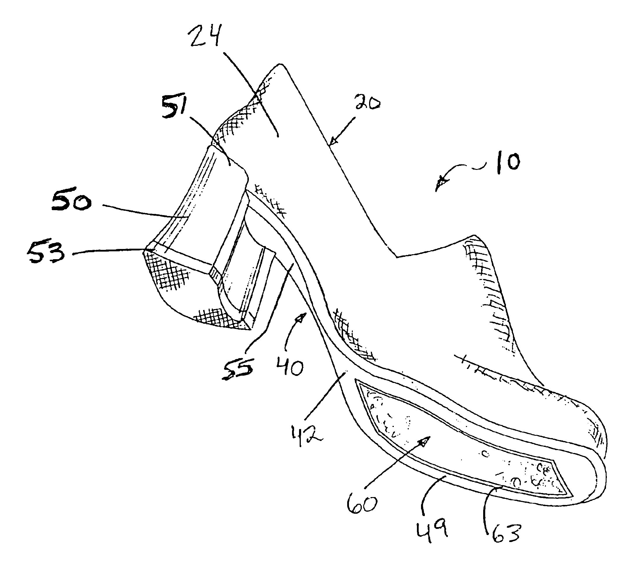Shoe having a fabric outsole and manufacturing process thereof