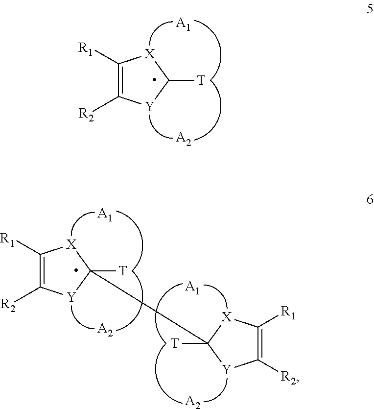 Heterocyclic Radical or Diradical, The Dimers, Oligomers, Polymers, Dispiro Compounds and Polycycles Thereof, the Use Thereof, Organic Semiconductive Material and Electronic or Optoelectronic Component