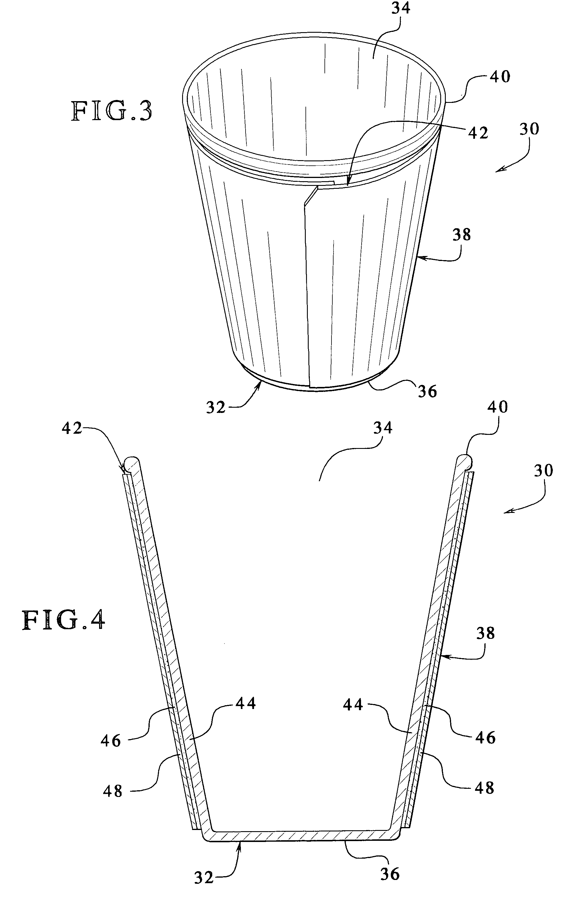 Method of manufacturing a reinforced plastic foam cup