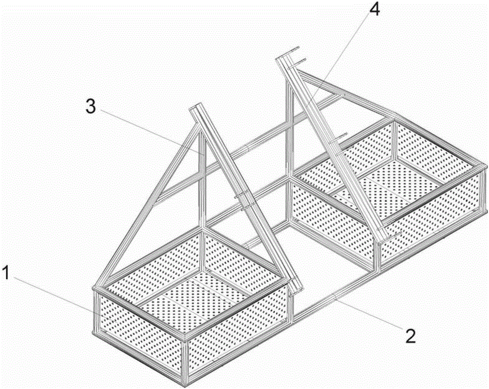 An adjustable inclined tube type hanging basket