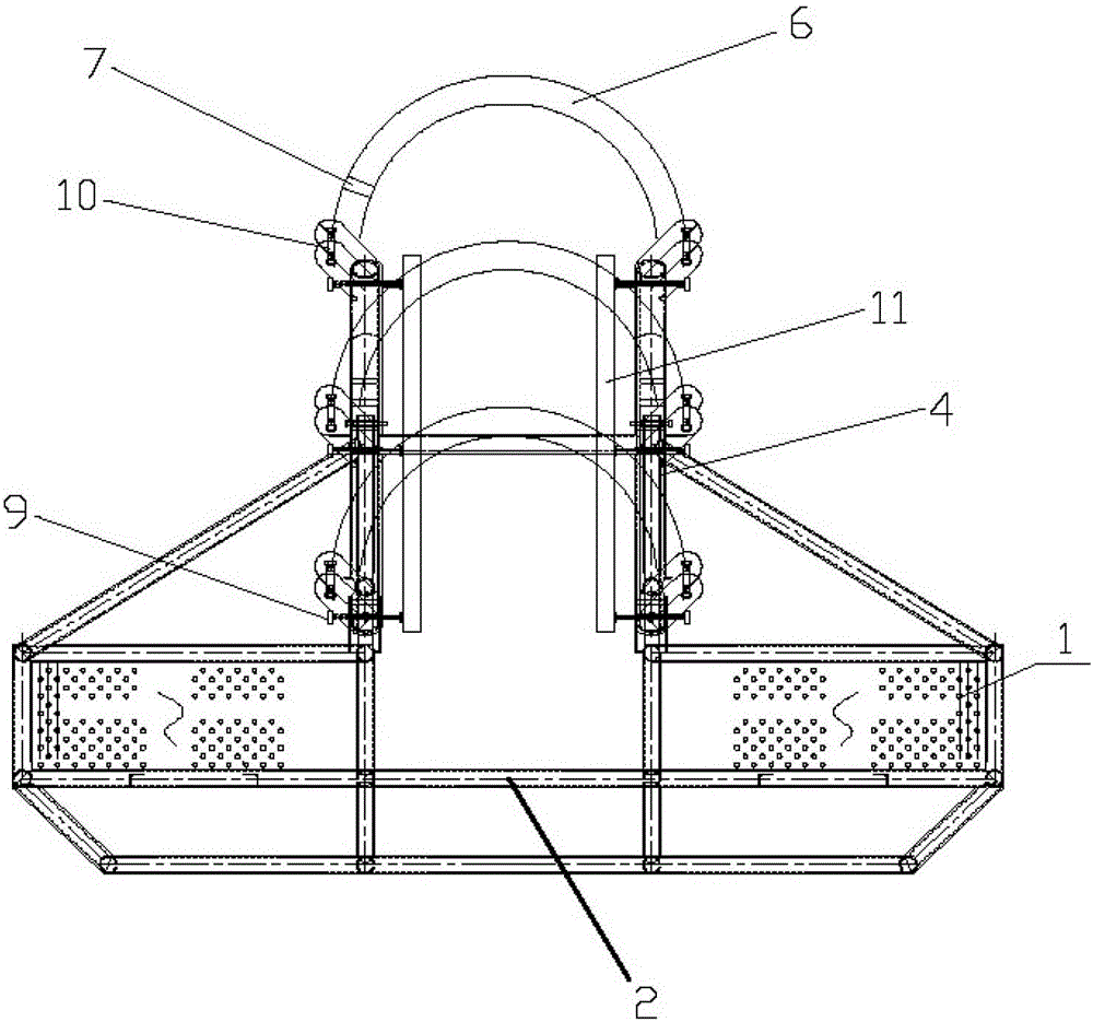 An adjustable inclined tube type hanging basket