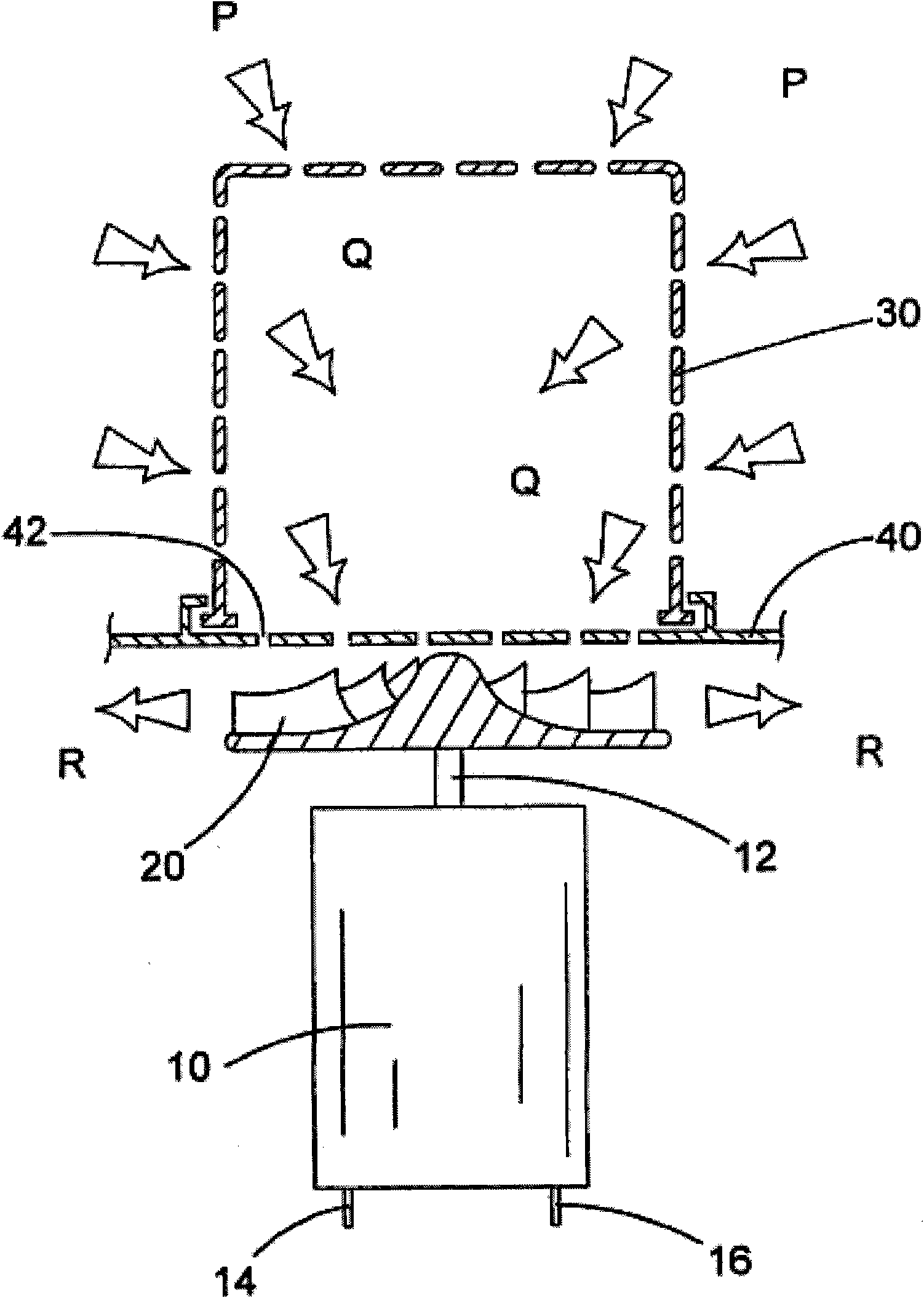 Motor, fan and filter arrangement for a vacuum cleaner