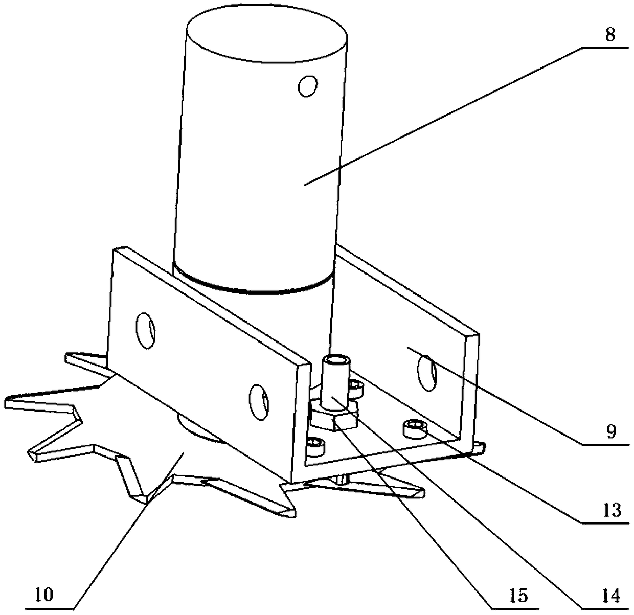 Cutting-type field weed inhibiting apparatus