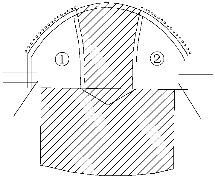 A construction method of shallow buried long-span tunnel suitable for upper soft and lower hard composite stratum