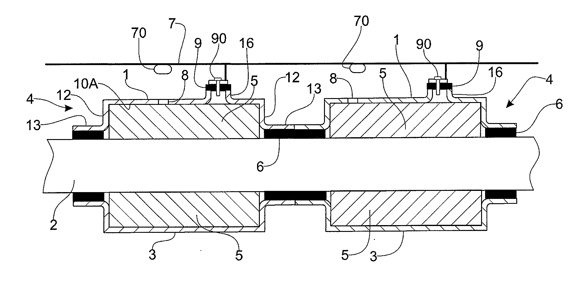 Composite Protective Element for a Thermally Insulated Pipe