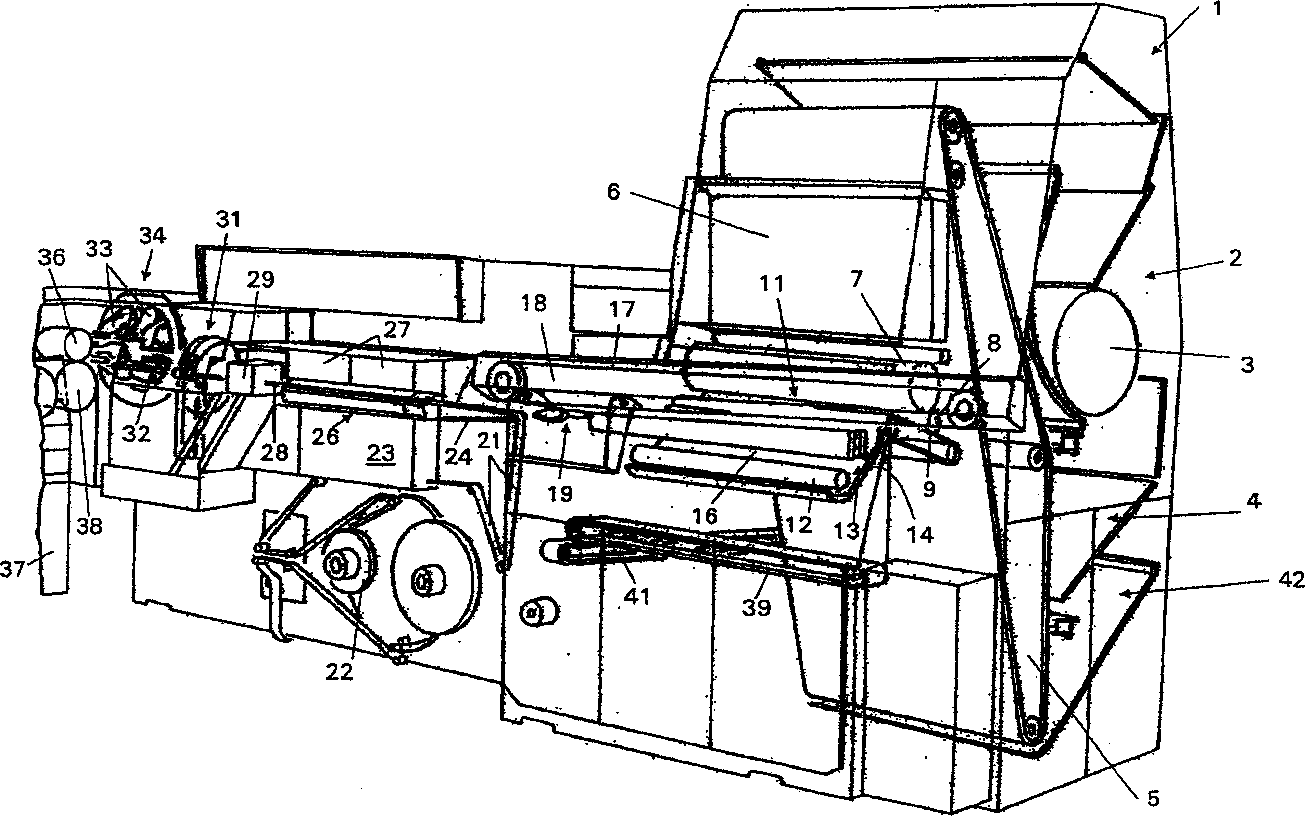Rotating printing unit for a machine of the tobacco processing industry