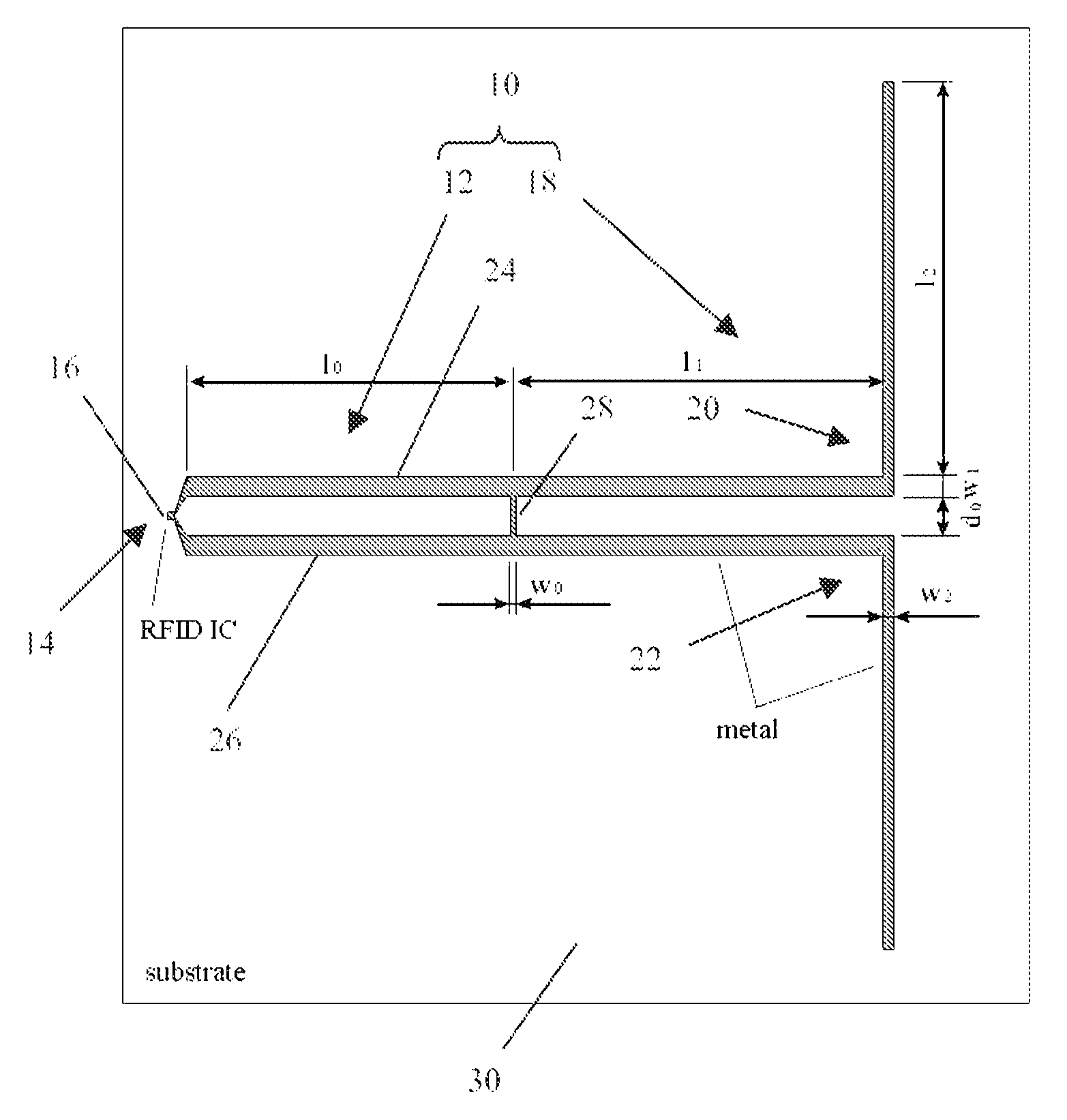 Broadband Antenna For a Transponder of a Radio Frequency Identification System