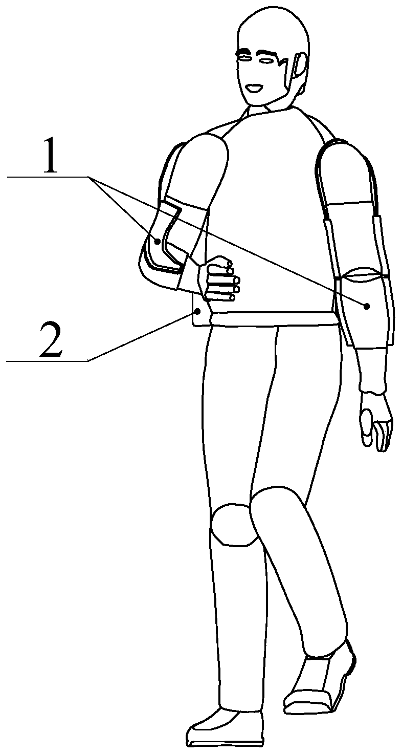 A flexible upper limb assist exoskeleton