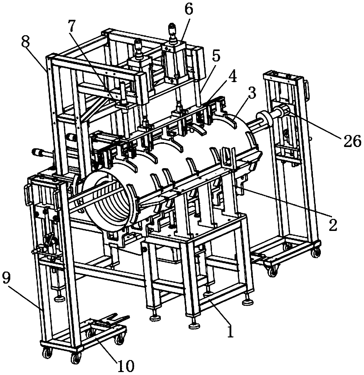 A positioning grinding device for internal pipeline processing of electronic products