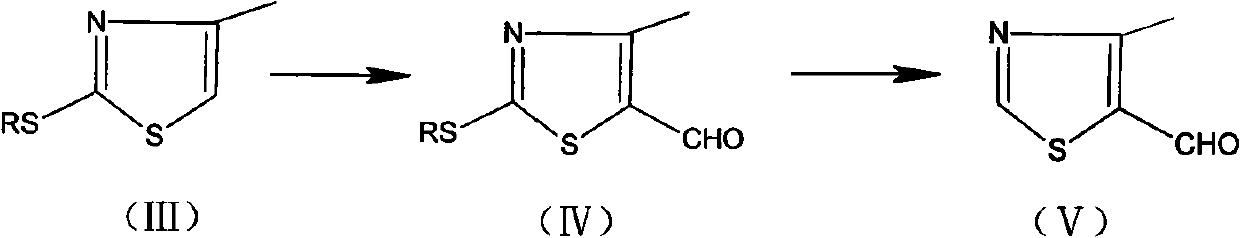Preparation method of 4-methylthiazolaldehyde-5