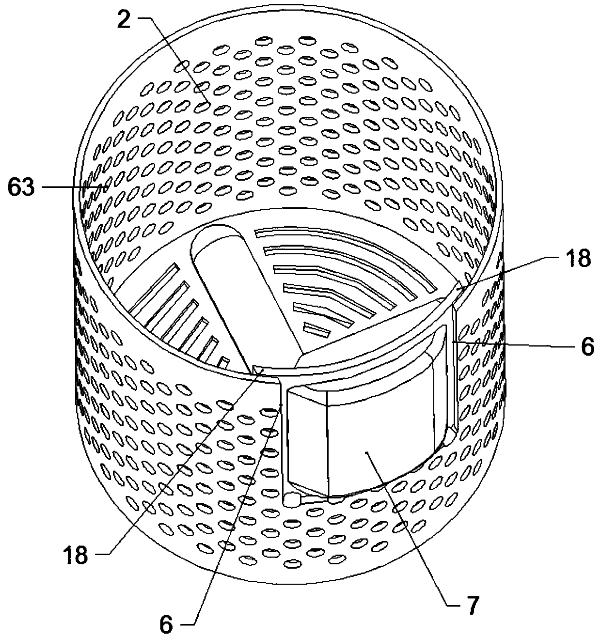 Cleaning machine capable of cleaning specific part of garment