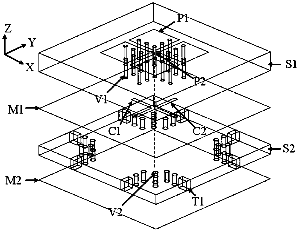 Dual-polarized electromagnetic dipole antenna fed by millimeter-wave differential feeding