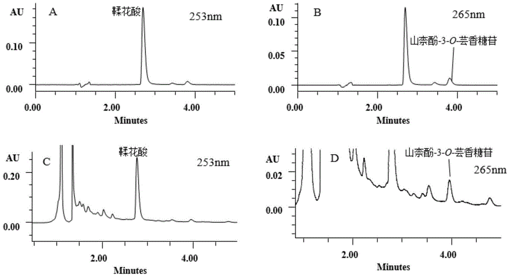 Determination method of index components in Chinese medicine raspberry