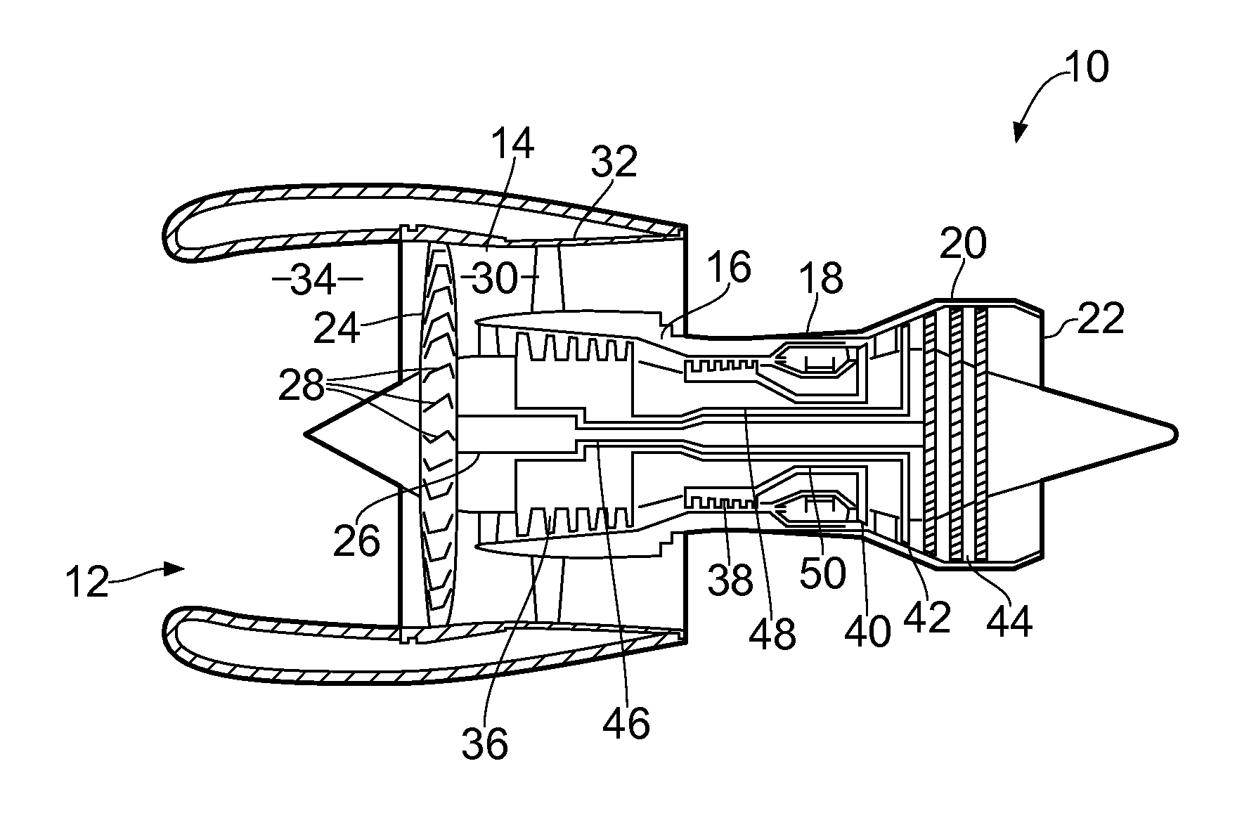 Intake duct liner for a turbofan gas turbine engine