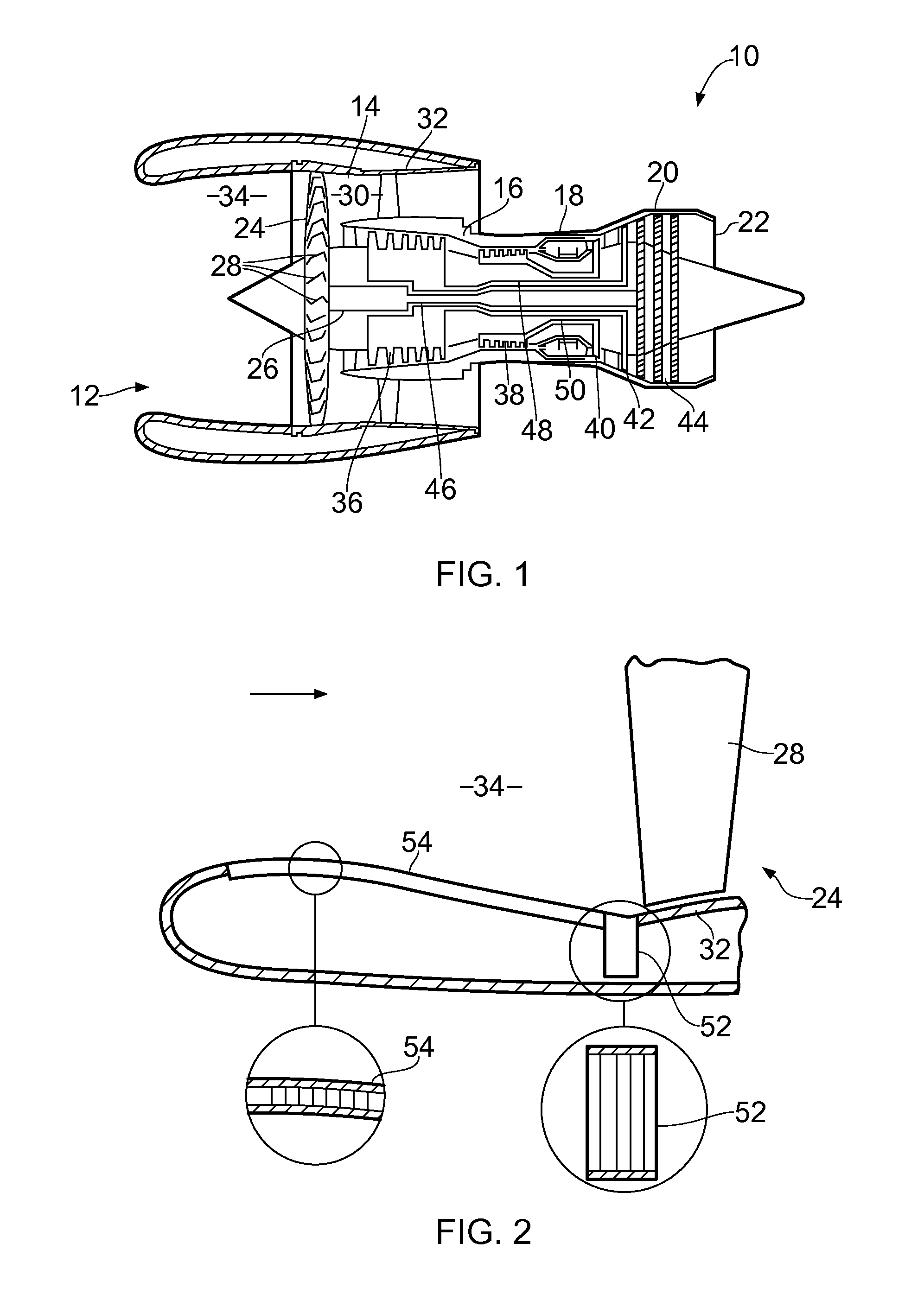 Intake duct liner for a turbofan gas turbine engine