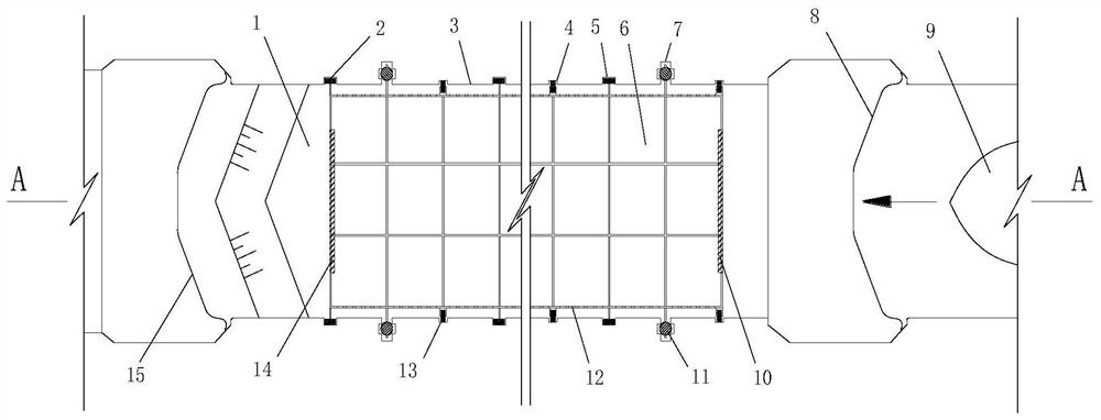 A three-stage energy-dissipating ship compartment nested in a lock chamber of a ship lock and a ship lock-passing method