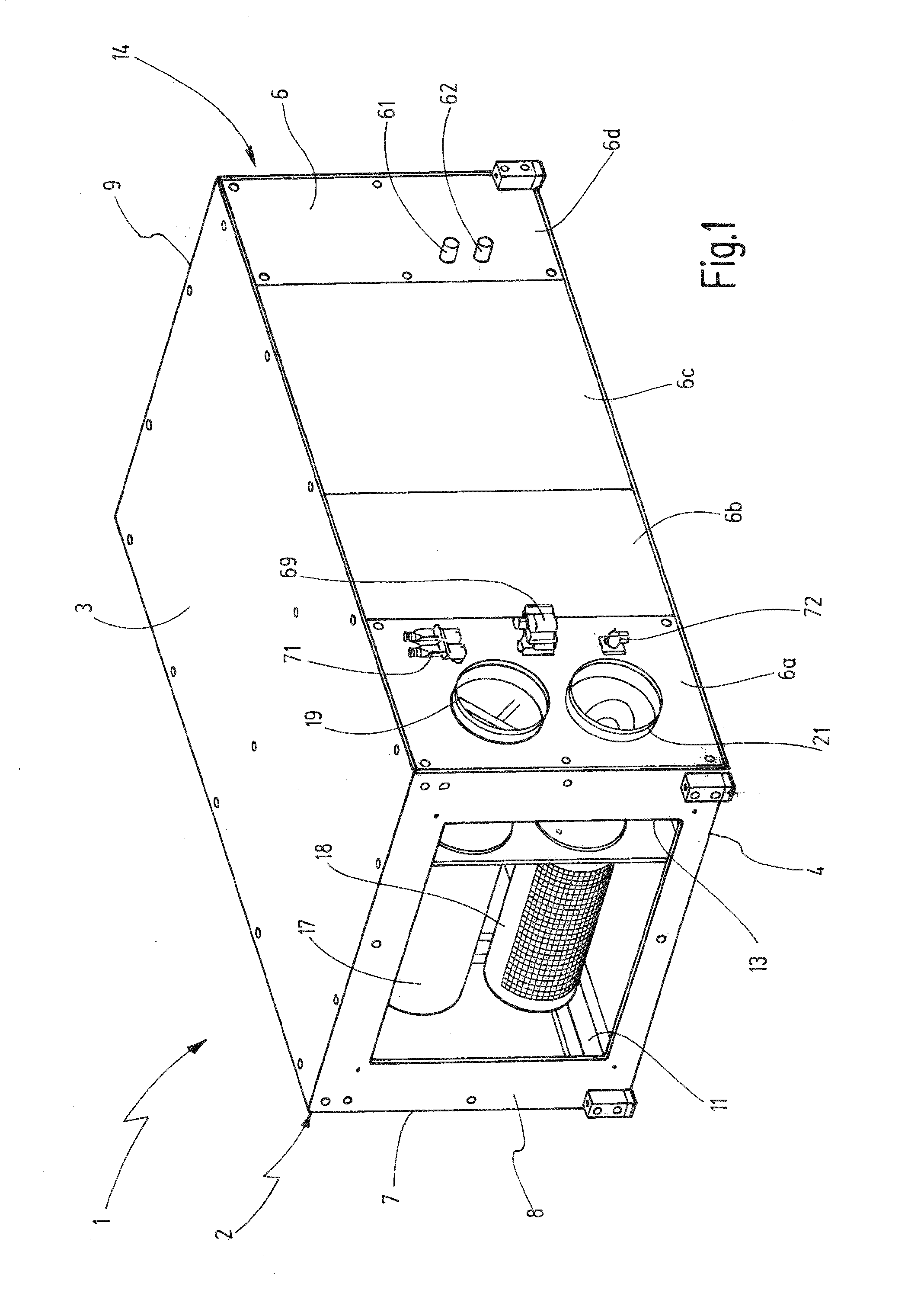 Ventilation device for clean room applications