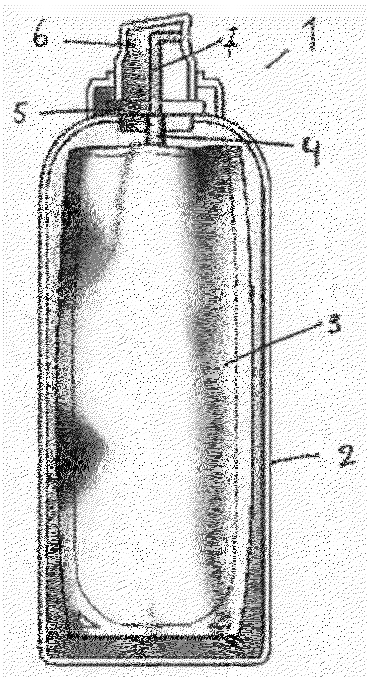 Aerosol container comprising a dermatological composition and a foaming agent