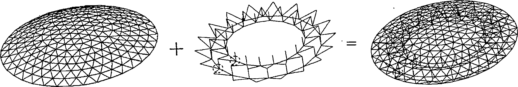 Rolling friction joint suspended-dome structure and construction method thereof