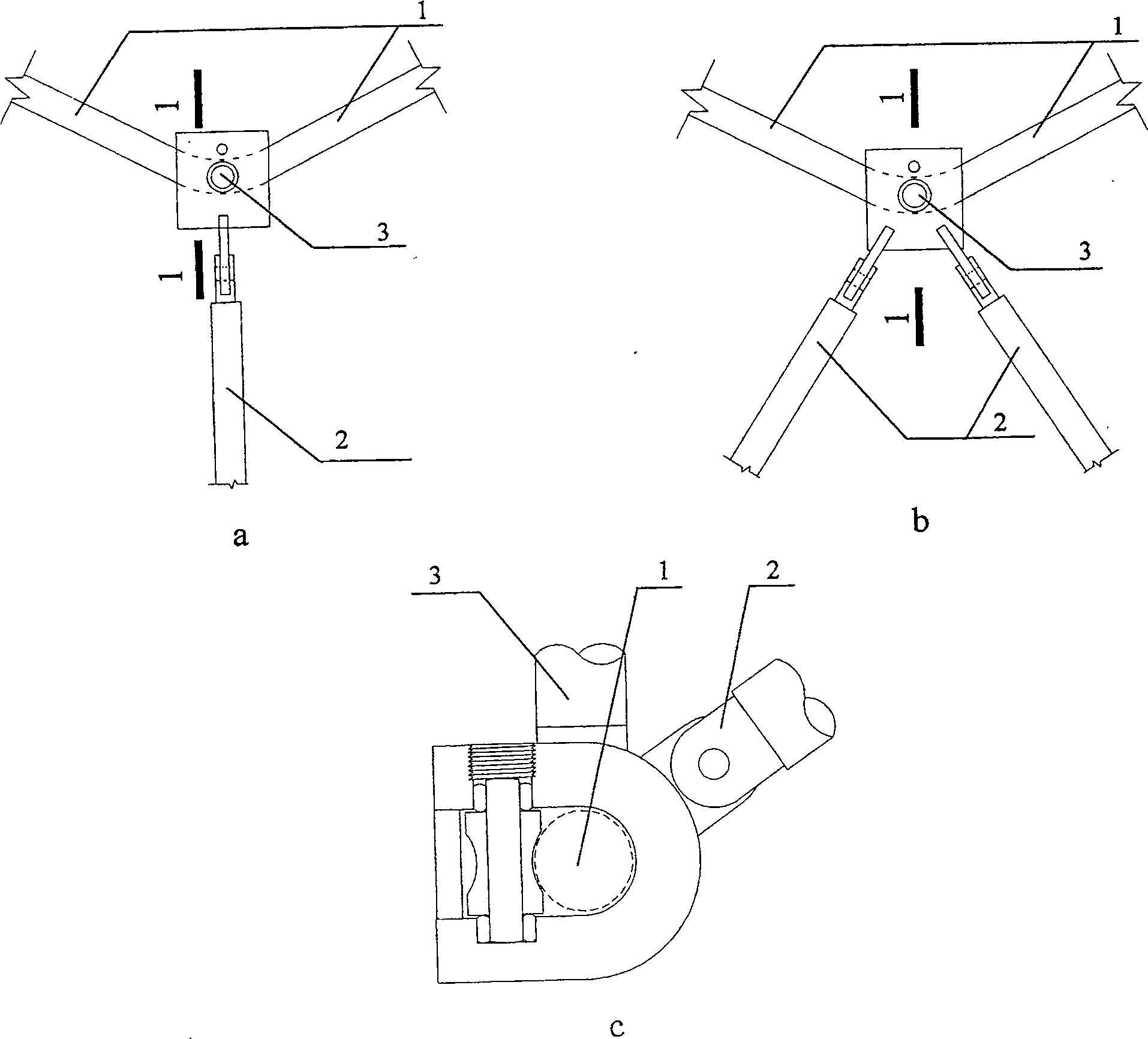 Rolling friction joint suspended-dome structure and construction method thereof