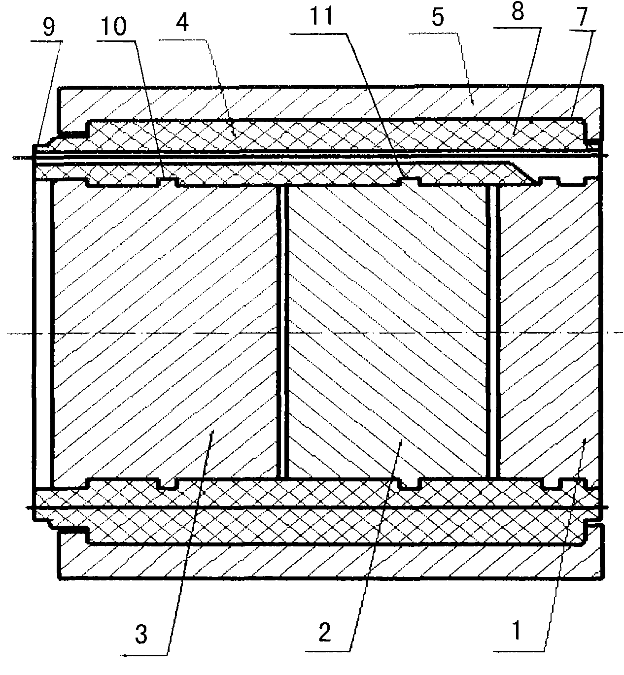 Outer cylinder side opening type multistage depressed collector component and manufacturing method thereof