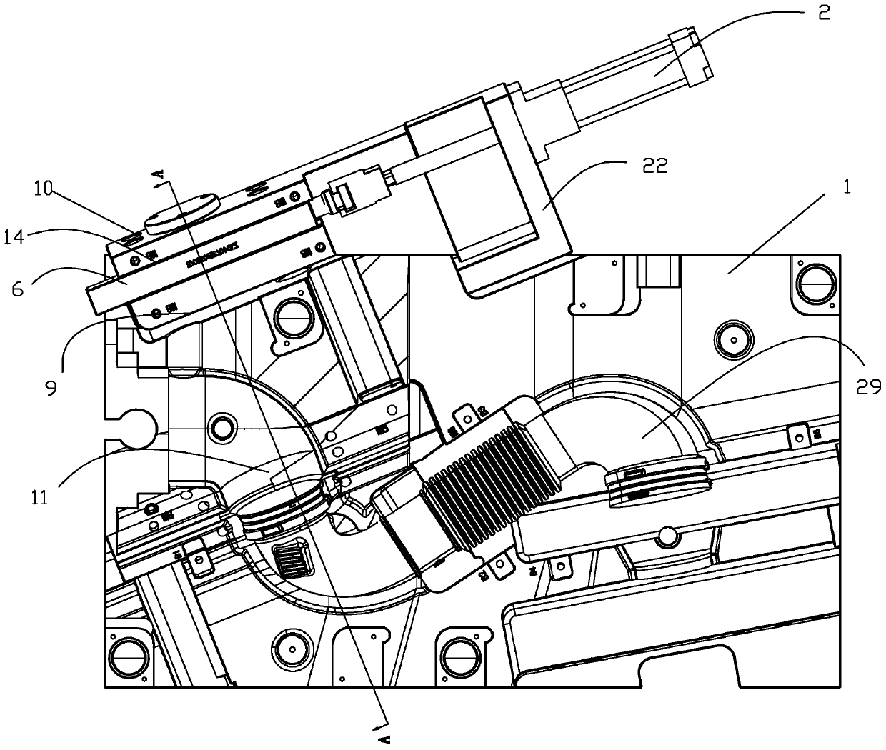 Automobile vent pipe cutting mechanism