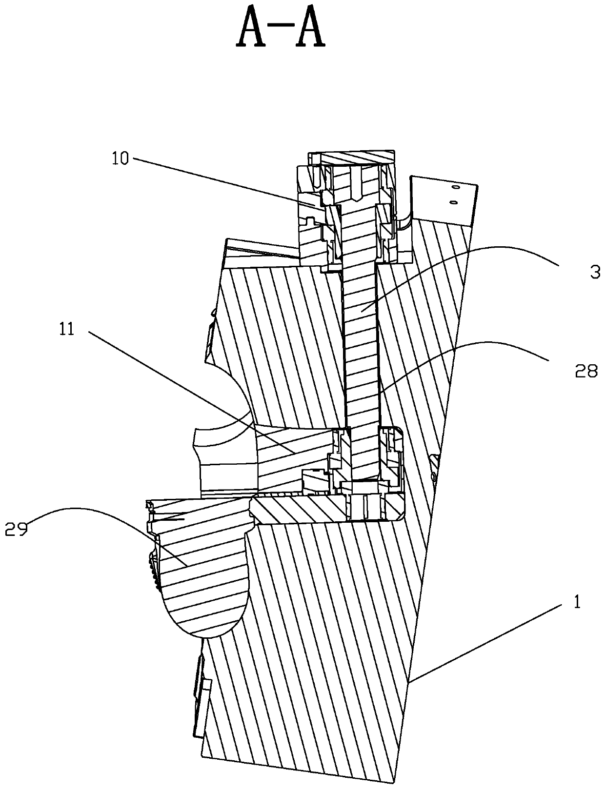 Automobile vent pipe cutting mechanism