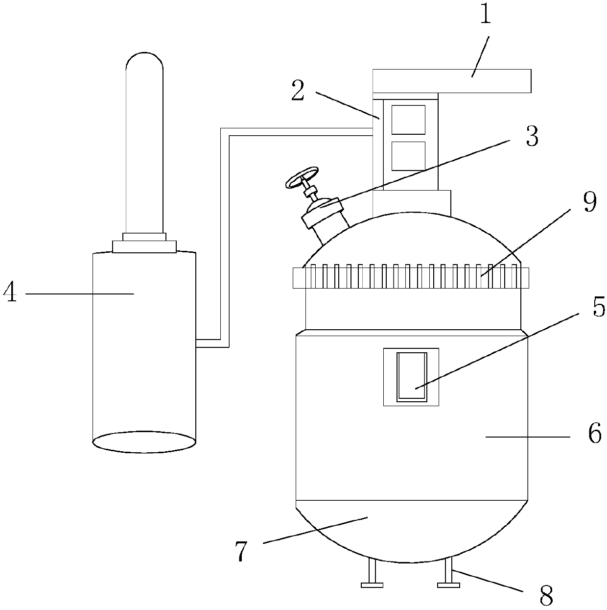 Automatic control reactor for solid-liquid reaction separation
