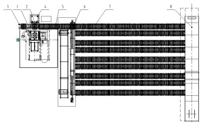 Simple boxless molding sand automatic molding production line and its method