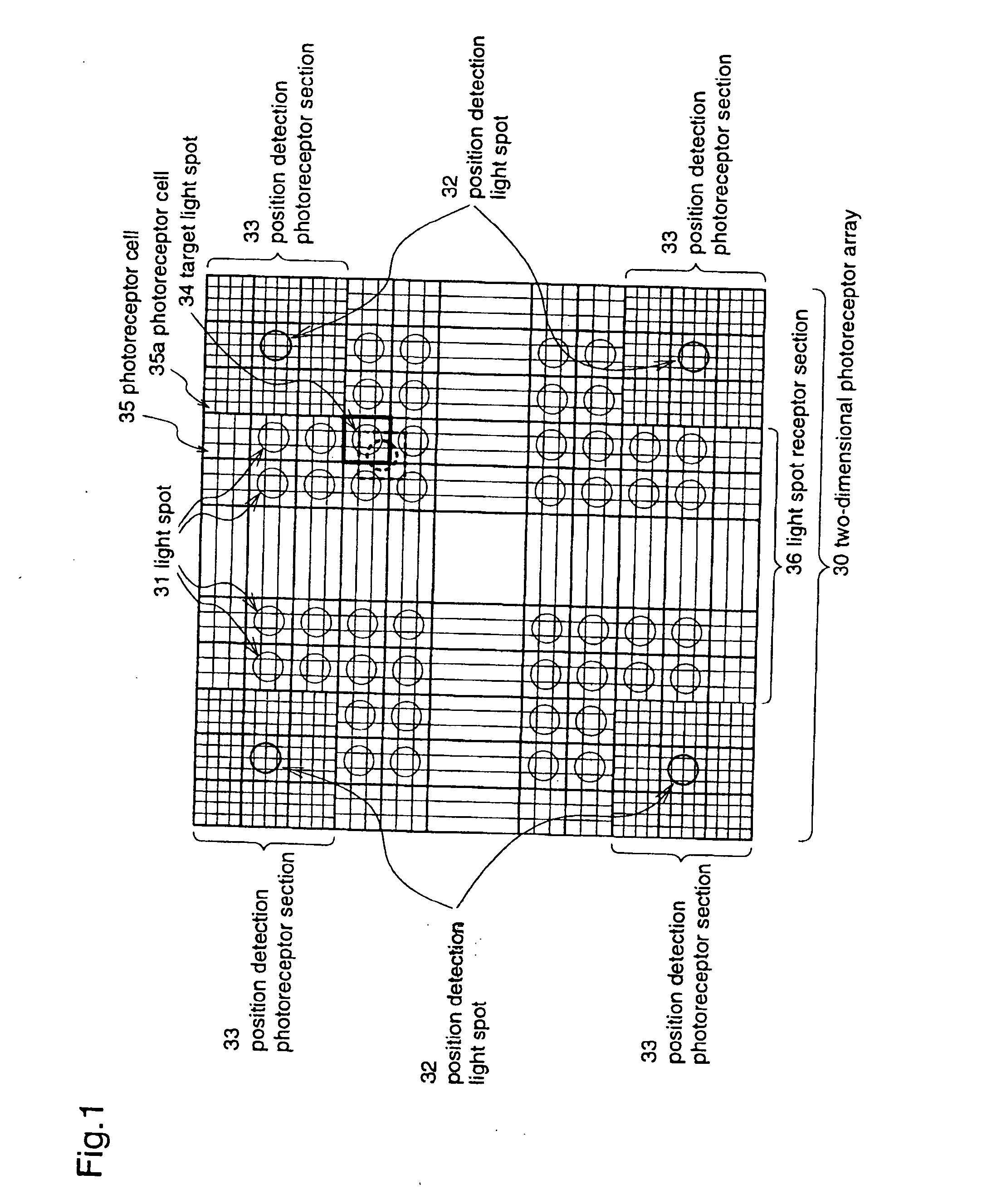 Two-dimensional photoreceptor array, holographic optical information playback device, and holographic optical information recording device