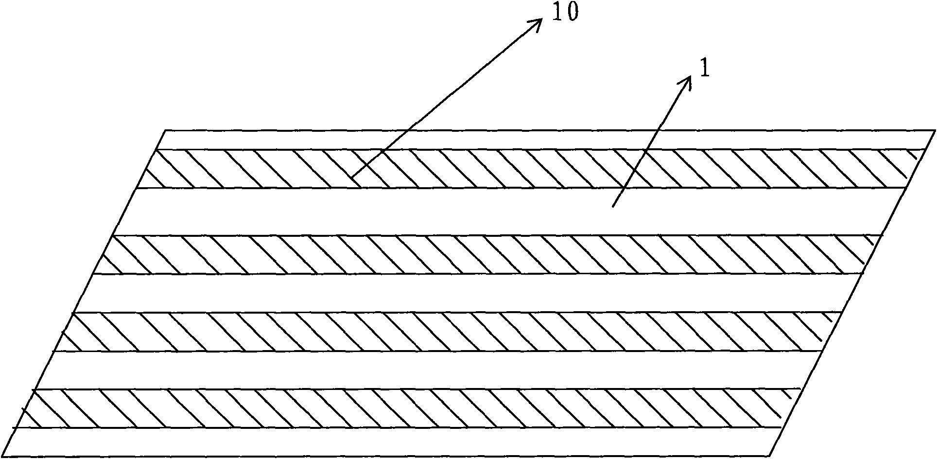 Interval type hydrophilic nonwoven material and preparation method thereof