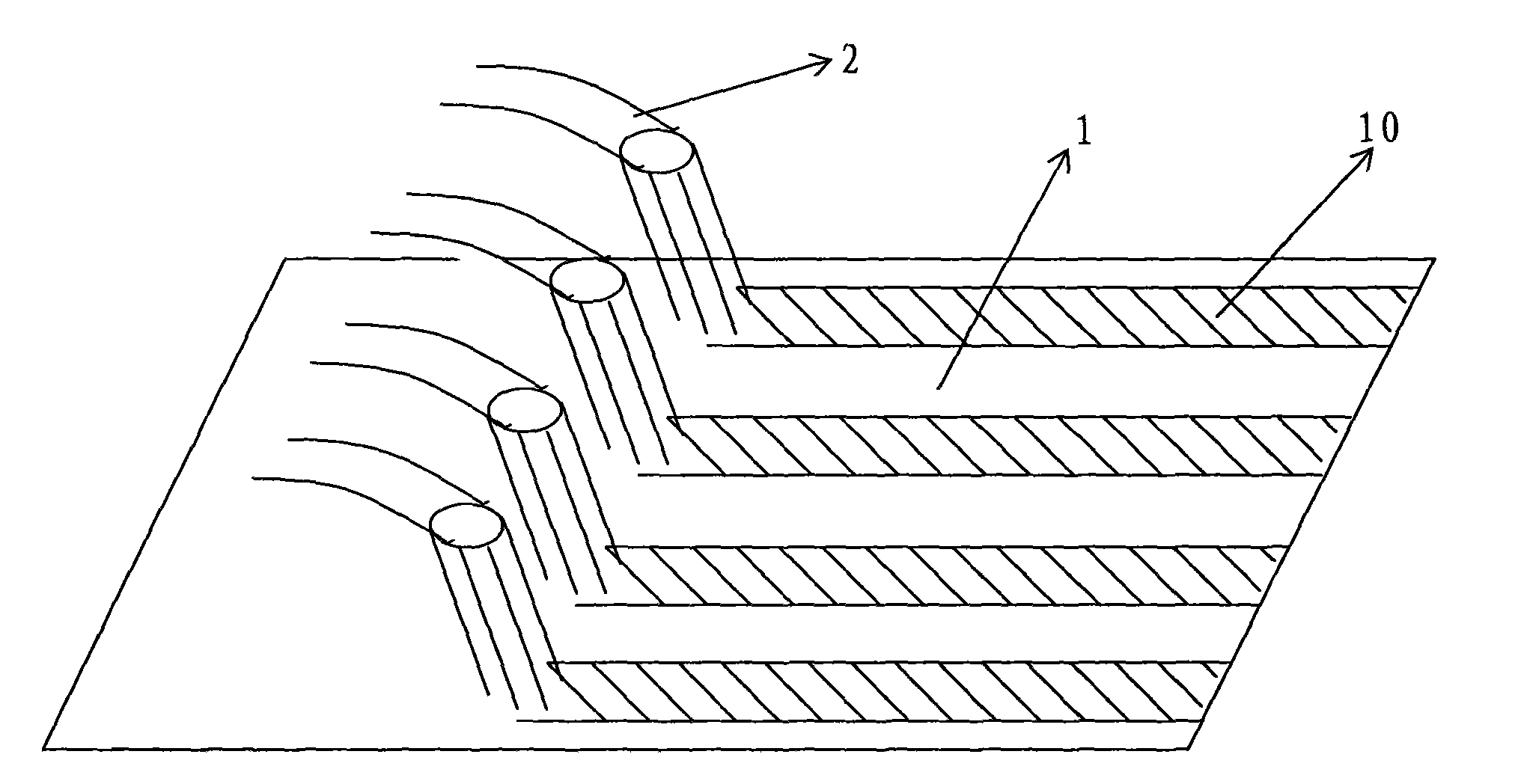 Interval type hydrophilic nonwoven material and preparation method thereof
