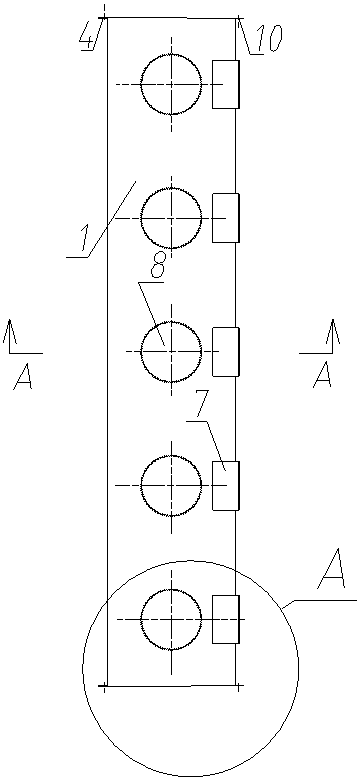 Coconut fruit self-positioning chain plate section of coconut fruit pulp acquisition machine