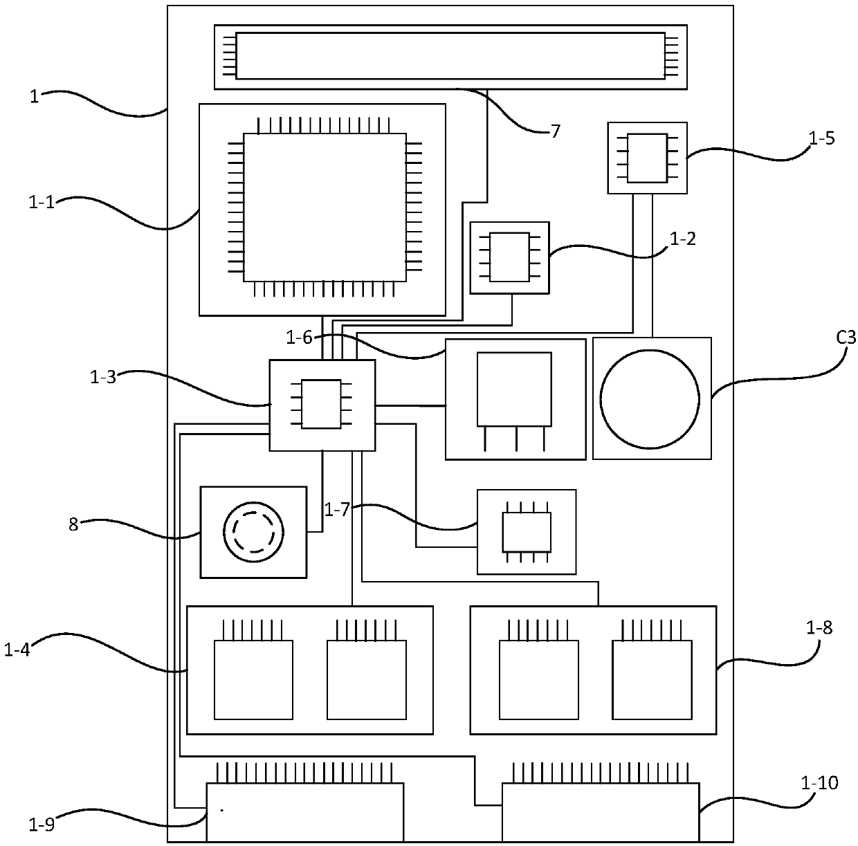 Automobile electric tailgate ecu control board