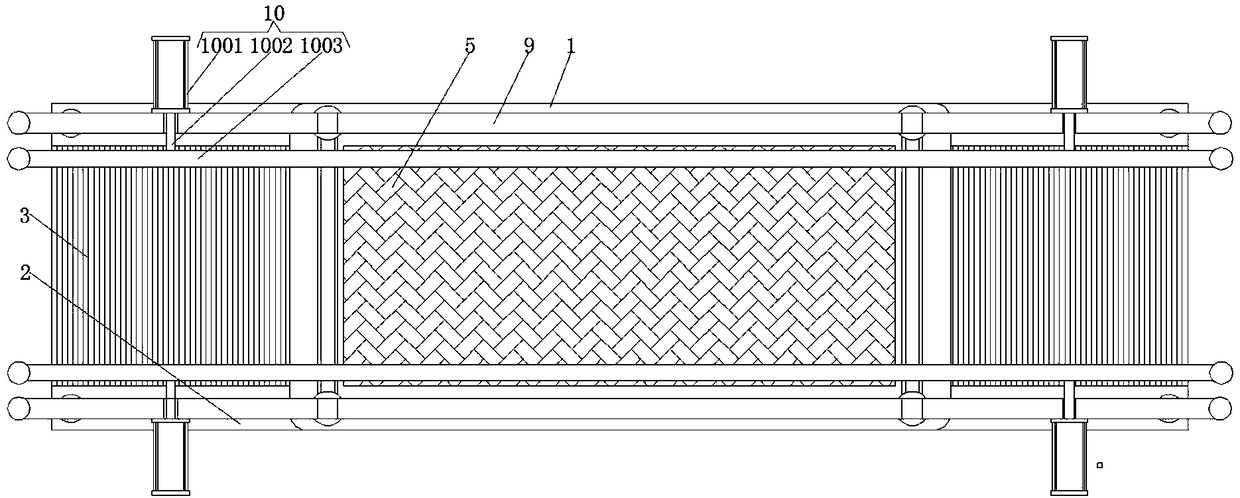 Blind man linear walking device based on efficient training and suitable for walking of various blind people