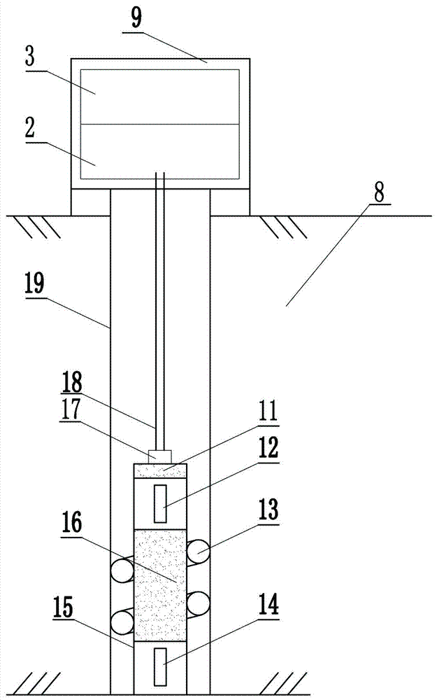 Device for monitoring lower goaf stability in open-pit iron mining